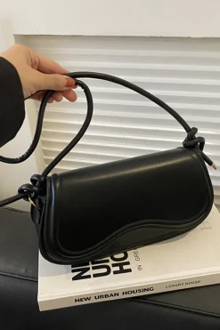 Faux Leather Shoulder Bag