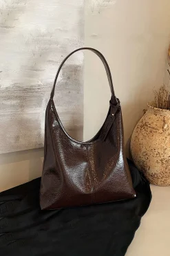 Faux Leather Shoulder Bag