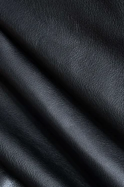 Faux Leather Tie Front Asymmetrical Skirt