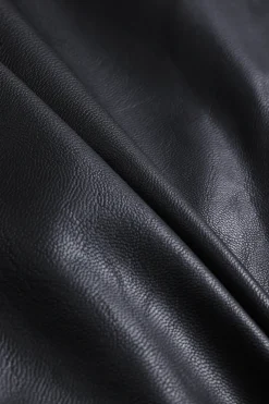 Faux Leather Vest With Pocket And Button