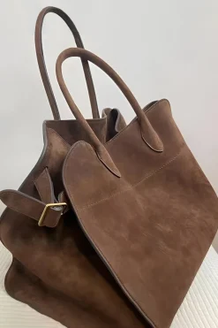 Faux Suede Tote Bag