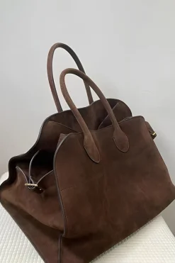 Faux Suede Tote Bag