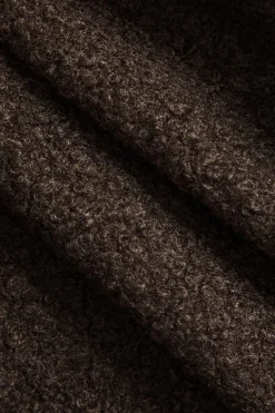 Faux Wool Button Collar Jacket