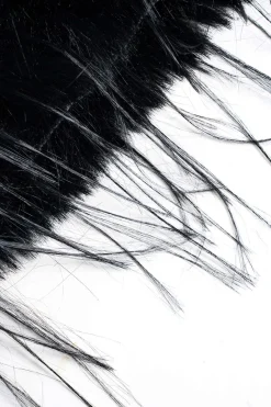 Feathered Denim Skirt