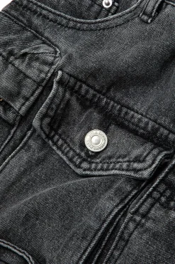 Flap Pocket Denim Skirt