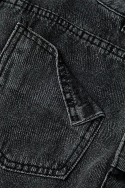 Flap Pocket Denim Skirt