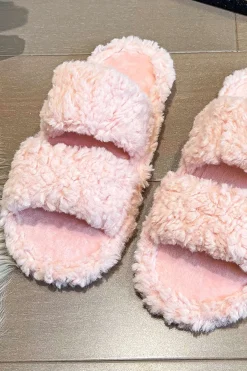 Fleece Round Toe Slippers