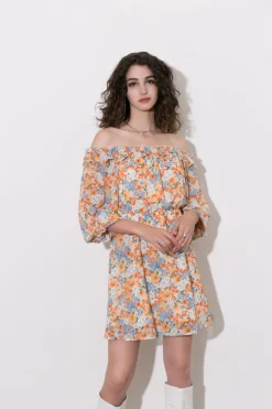 Floral Off The Shoulder Mini Dress