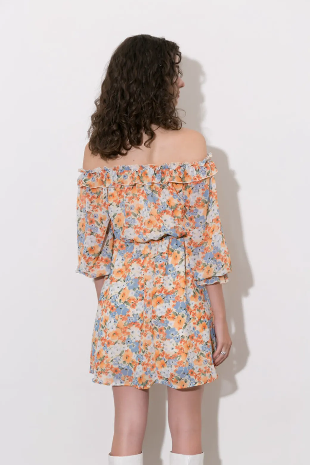 Floral Off The Shoulder Mini Dress