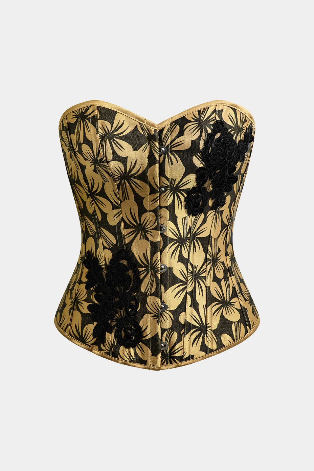 Floral Print Appliques Tube Top