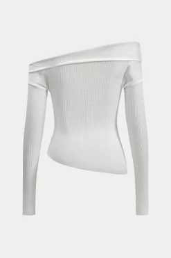 Floral Print Asymmetrical Long-Sleeve Top