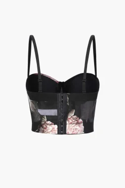 Floral Print Bustier Top
