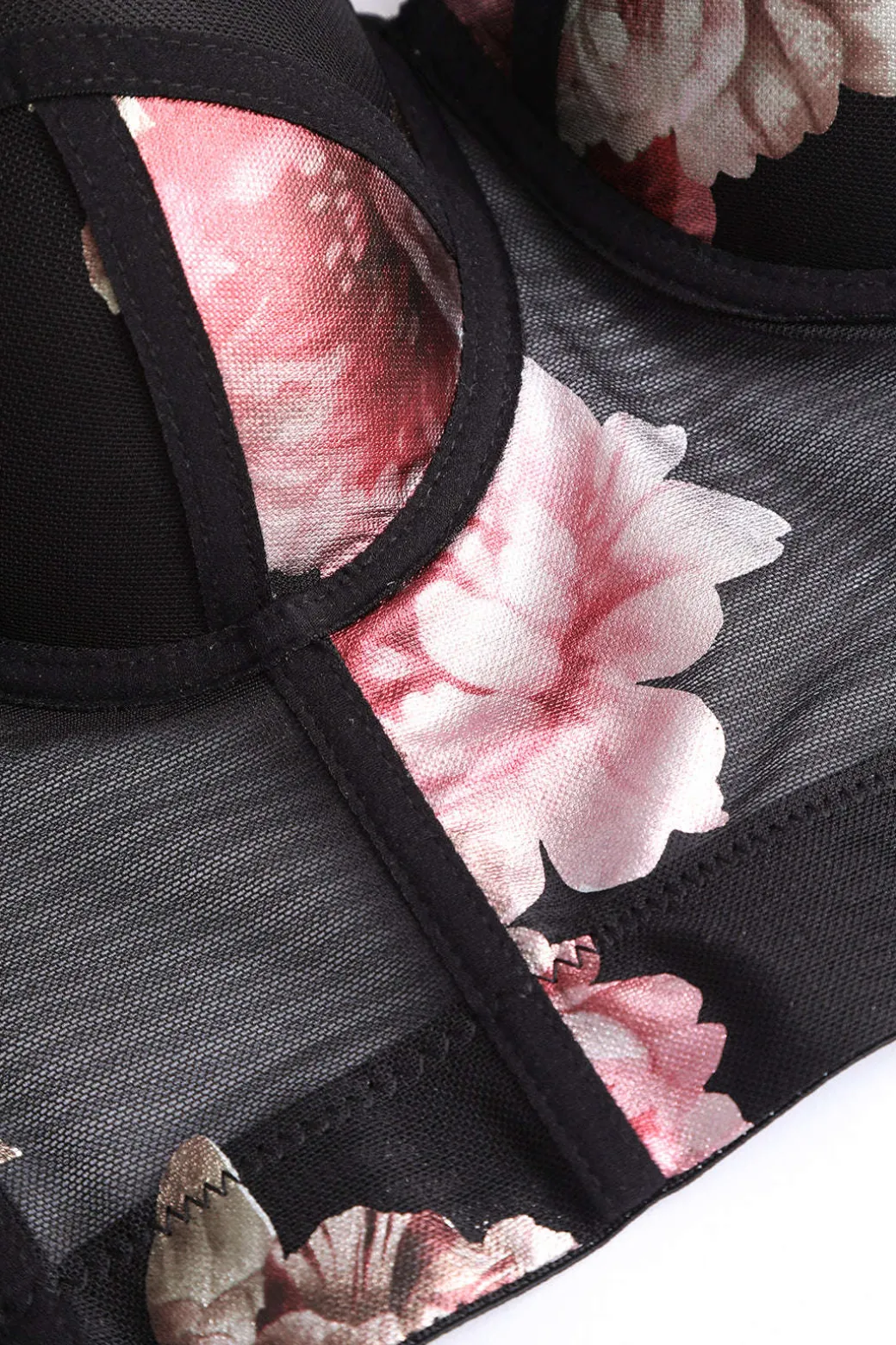 Floral Print Bustier Top
