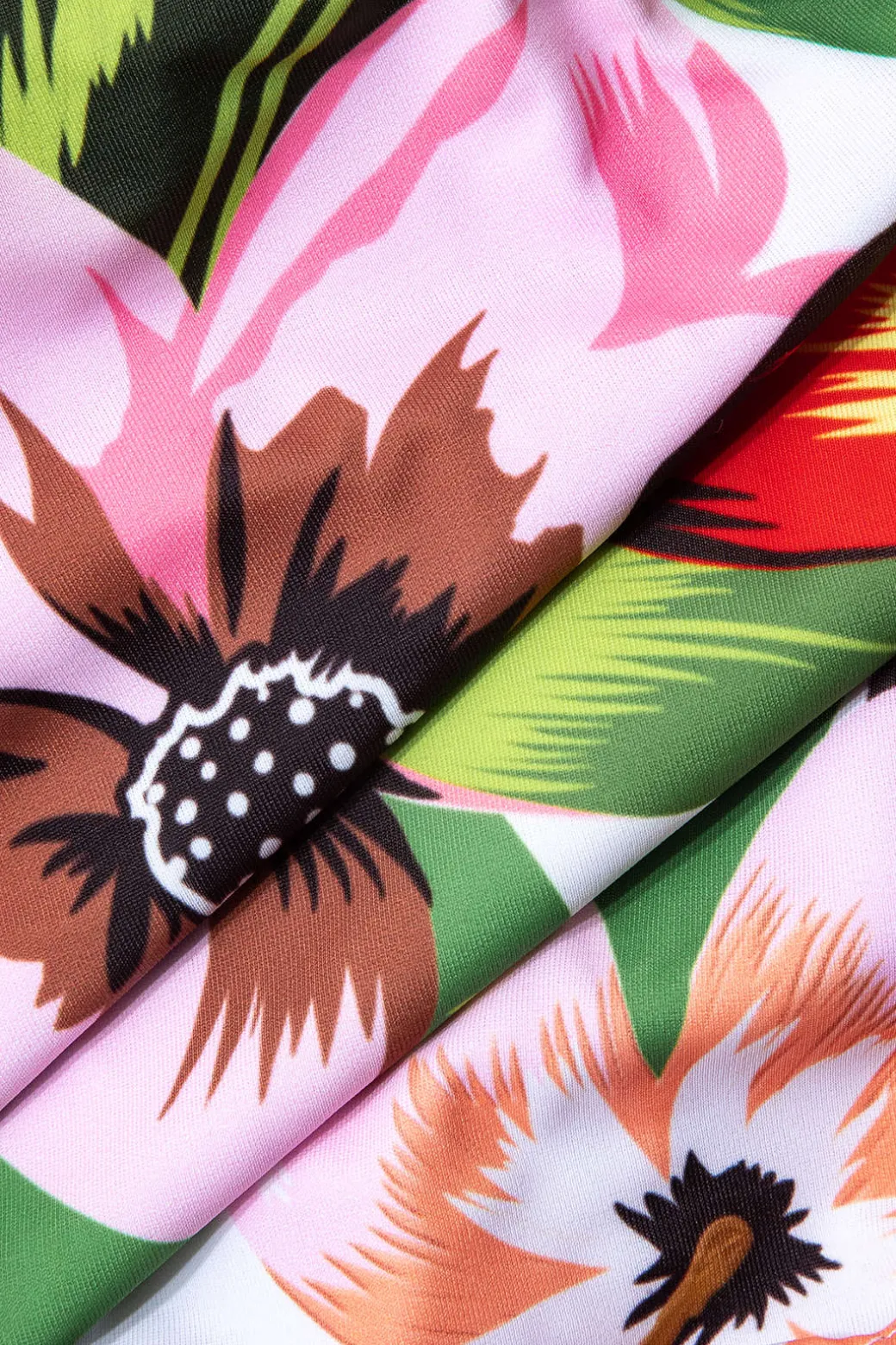 Floral Print Cut Out Tummy Control One-Piece Swimsuit