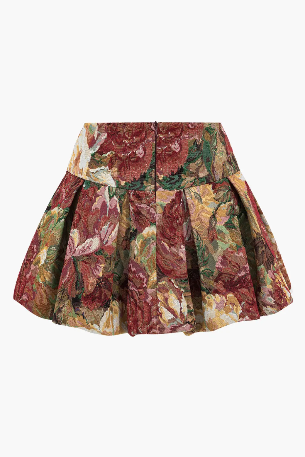Floral Print High Waist Pleated Skirt