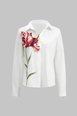 Floral Print Long-Sleeve Shirt
