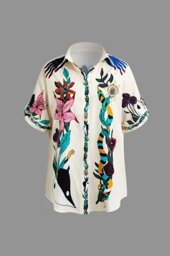 Floral Print Shirt And Pants Set