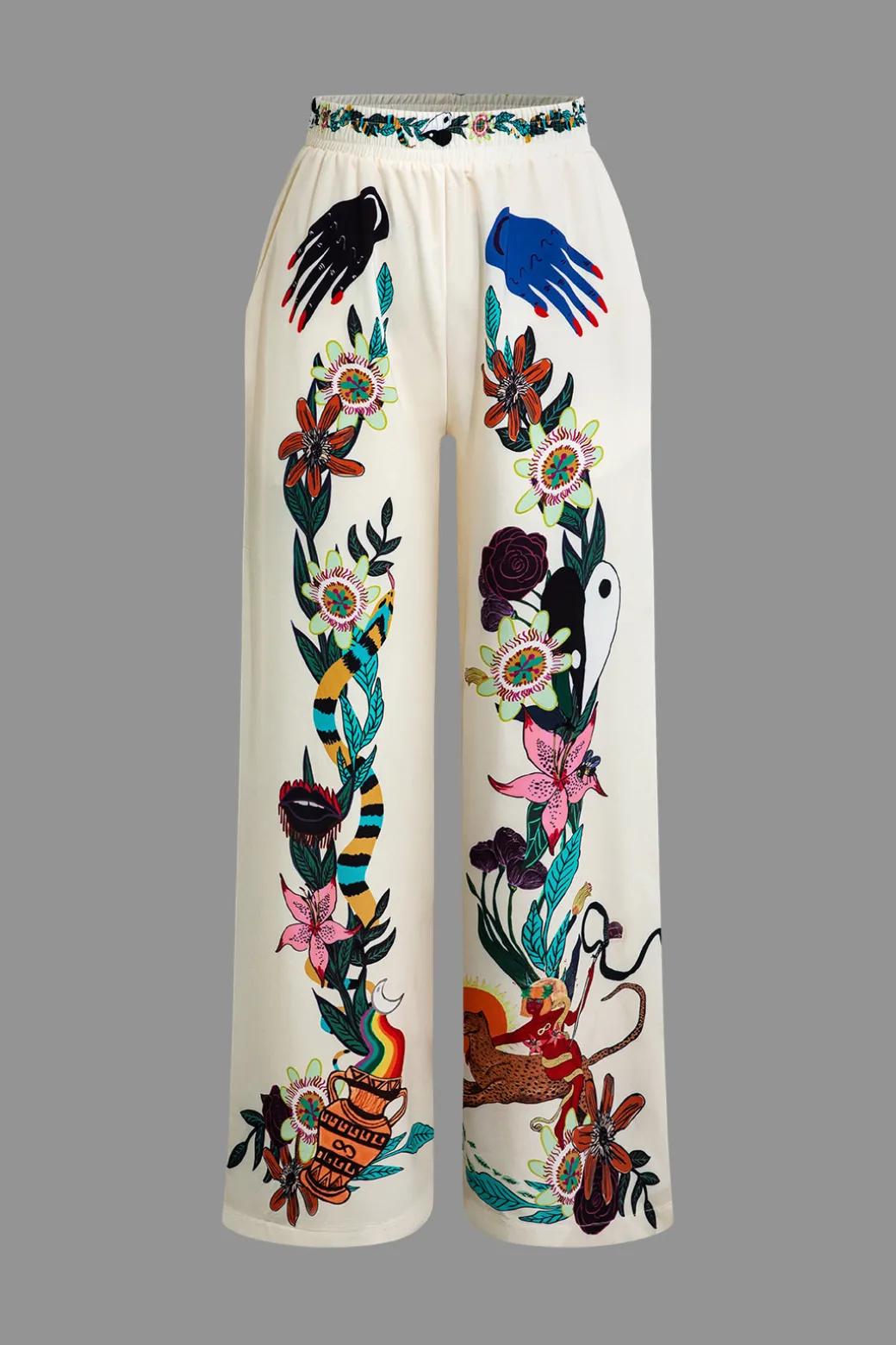 Floral Print Shirt And Pants Set