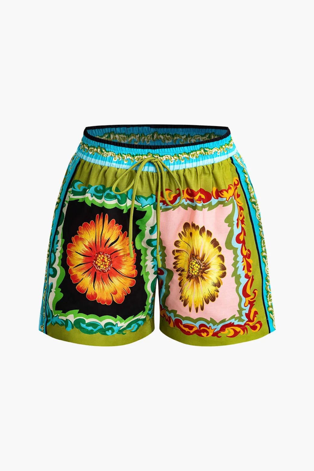 Floral Print Shirt And Shorts Set