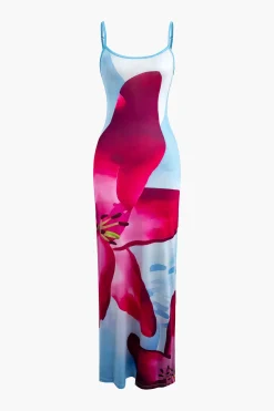 Floral Print Slip Maxi Dress