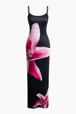 Floral Print Slip Maxi Dress
