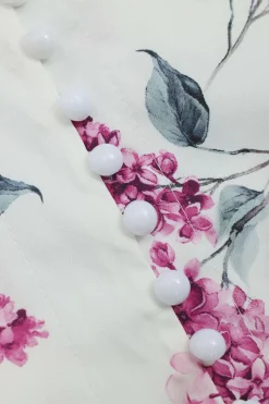 Floral Print Tie-Up Long Sleeve Mini Dress