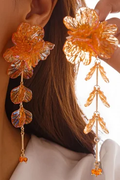 Floral Tassel Earrings