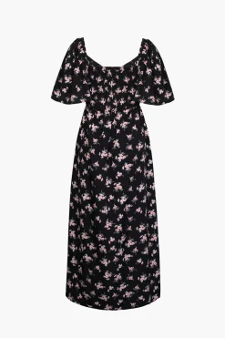 Floral Tie Front Midi Dress