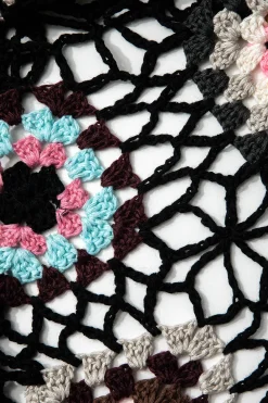 Flower Embroidery Hollow Out Crochet Knit Mini Skirt