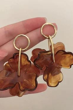 Flower Pendant Earrings