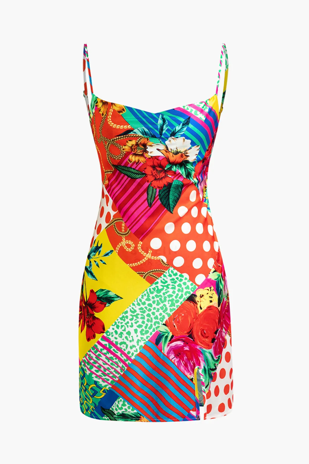 Flower Print Slip Mini Dress