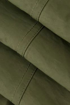 Foldover Waist Slit Cargo Skirt