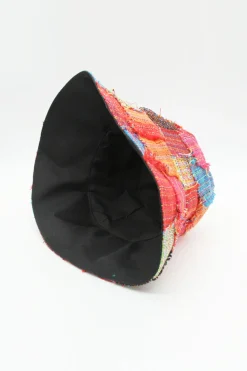 Frayed Patchwork Bucket Hat