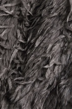 Fringe Faux Fur Coat