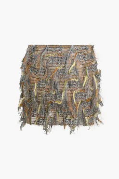 Fringe Mini Skirt