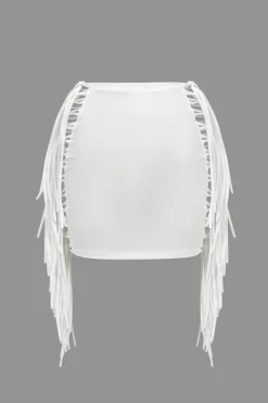 Fringe Mini Skirt