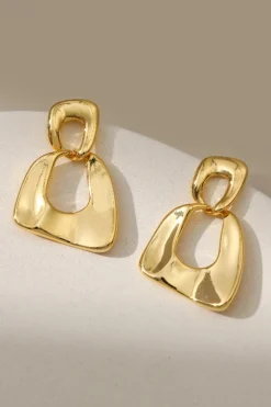 Geometric Design Drop Earrings