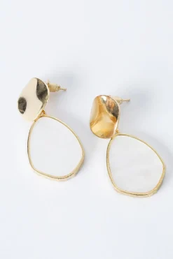 Geometric Pearl Earrings