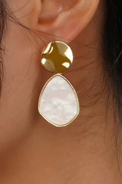 Geometric Pearl Earrings