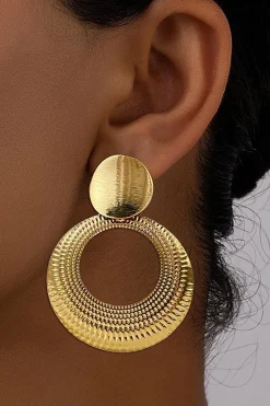 Geometric Round Earrings