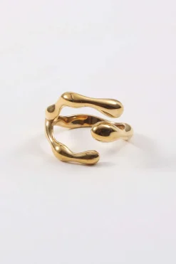 Gold Plated Molten Ring