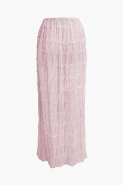 Halter Neck Tie Ruched Backless Ruffle Skirt Set