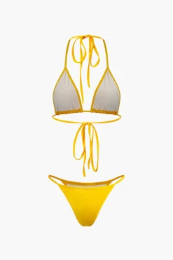 Halter Wrap Cover Up Three-Piece Bikini Set