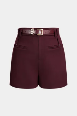 High Waist Belted Shorts