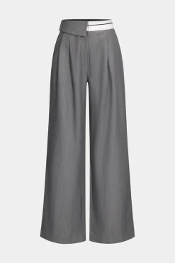 High Waist Patchwork Pocket Trousers