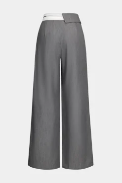 High Waist Patchwork Pocket Trousers