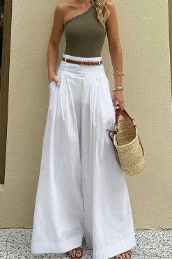 High Waist Wide Leg Trousers
