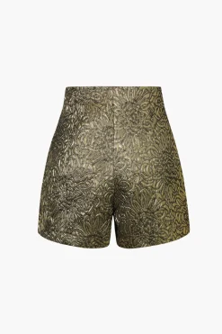 High Waisted Jacquard Shorts