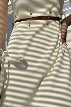 Hollow Out Short Sleeve Midi Dress