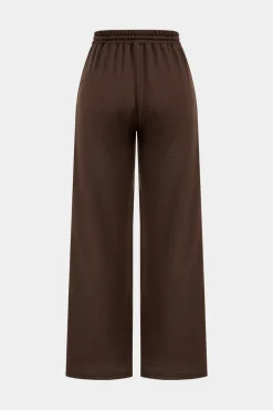 Hooded Ruched Cropped Top And Drawstring Straight Leg Pants Set